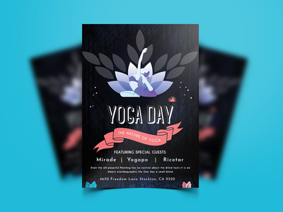 瑜伽传单模板-10(Yoga Flyer Template-10)