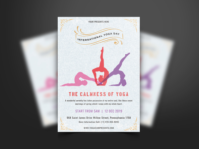瑜伽传单模板-11(Yoga Flyer Template-11)