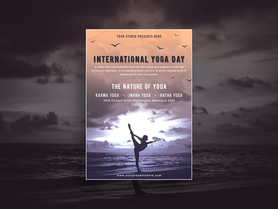 瑜伽传单模板-11(Yoga Flyer Template-11)