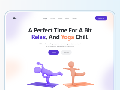 瑜伽登陆页面设计(Yoga Landing Page Design)