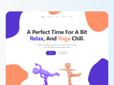 瑜伽登陆页面设计(Yoga Landing Page Design)