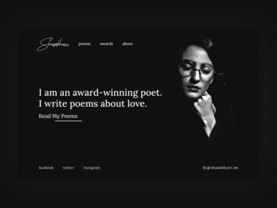 诗人作品集概念-极简主义作品集(Poet Portfolio Concept - Minimalist Portfolio)