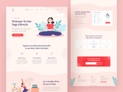 瑜伽工作室登陆页面(Yoga Studio Landing Page)