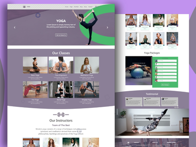 瑜伽网页登陆页面(Yoga Web Landing Page)