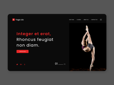 瑜伽网页登陆页面黑暗(Yoga Web Landing Page Dark)