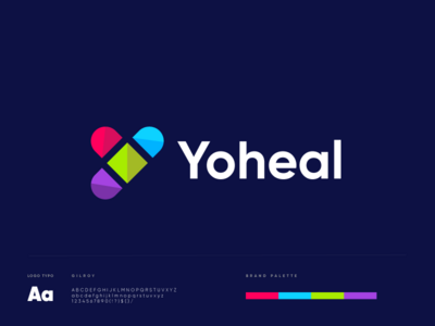 Y字母标志-现代医学标志-Yoheal标志设计(Y Letter Logo - Modern Medical Logo - Yoheal Logo Design)