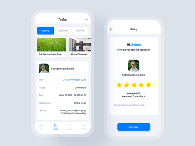 杂工服务移动 UI 概念(Handyman Service mobile UI concept)