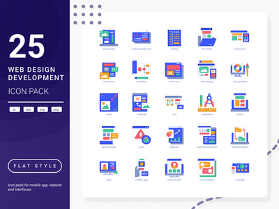 网页设计和开发图标包(Web Design and Development Icon Pack)