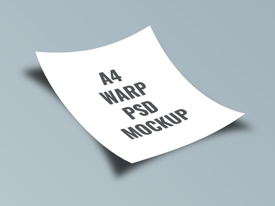 A4经纱psd样机(A4 warp psd mockup)