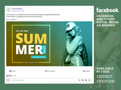 Facebook 和其他社交媒体销售横幅 10(Facebook and other Social Media Sale Banner 10)