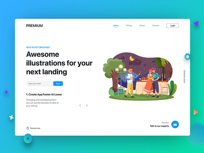 标题横幅和登陆页面概念(Header Banner & Landing Page Concept)