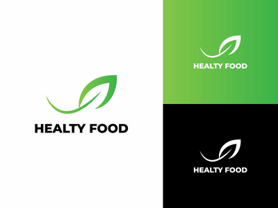 健康食品标志模板。有机食品矢量设计叶子标识(Healthy food logo template. Organic food vector design leaves logotype)