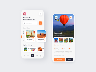 旅游App UI探索✈️✈️(Travel App UI Explorations✈️✈️)