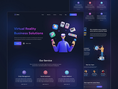 业务顾问登陆页面网页设计(Business Consultant Landing Page Web design)