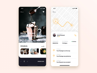 食品订购移动应用程序 UI 工具包模板(Food Ordering Mobile App UI Kit Template)