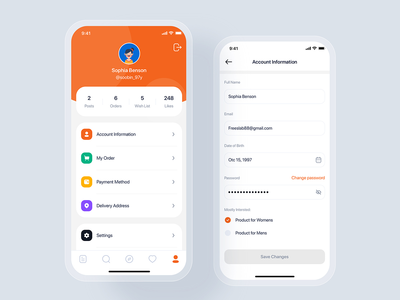 我的个人资料-美容移动 UI 概念(My Profile - Beauty mobile UI concept)