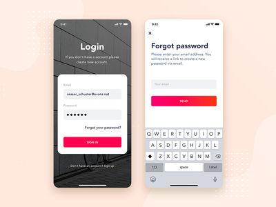 登录 - 注册移动界面(Login - Signup Mobile Interface Concept)