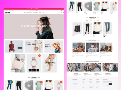 Esme电子商务网页模板(Esme Ecommerce  Web Template)