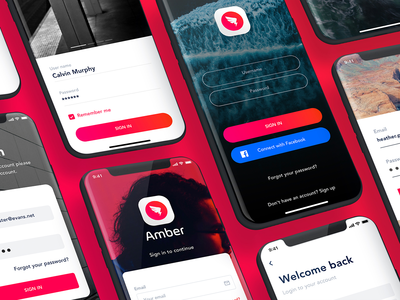 移动应用程序的 10 登录屏幕概念(10 SIGN IN screens concept for mobile app)