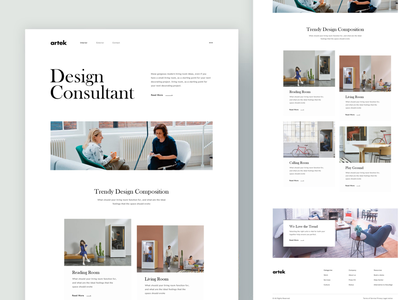 设计顾问登陆页面想法概念(Design Consultant landing Page Idea Concept)