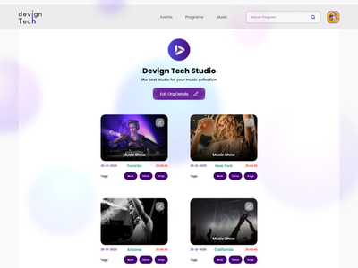 音乐网页 - Glassmorphic UI 套件(Music Web Page - Glassmorphic UI Kit)