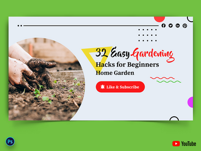 家庭花园 Youtube 缩略图(Home Garden Youtube Thumbnails)