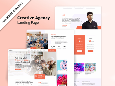 创意机构登陆页面模板(Creative agency landing page template)