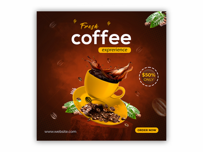 咖啡社交媒体帖子(Coffee social media post)