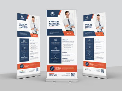 创意卷横幅模板(Creative Roll Banner Template)