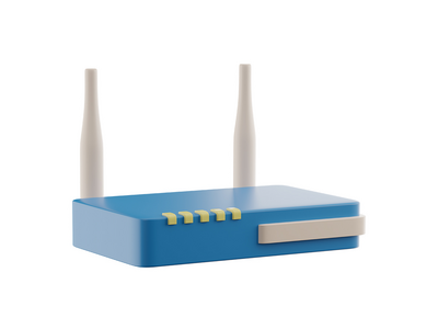 Wifi路由器3D图标(Wifi Router 3D Icon)
