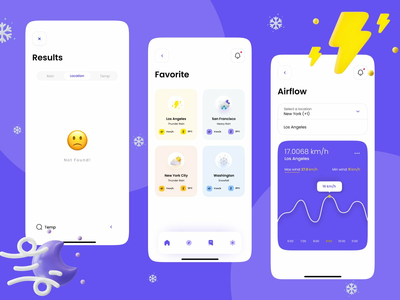 🌦️Wiindy - 天气应用程序 UI 套件(🌦️Wiindy - Weather Apps UI Kit)