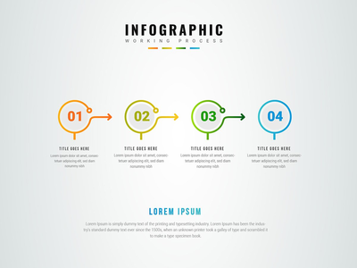 一步一步的信息图(Step by step Info-graphic)