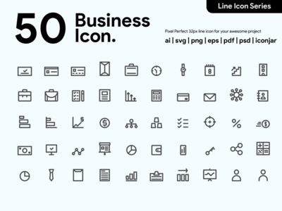 Kawaicon-50 业务线图标(Kawaicon - 50 Business Line Icon)