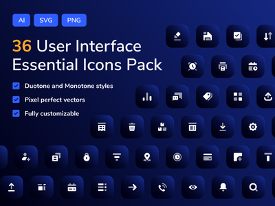 UI 基本图标包(UI Essential Icons Pack)