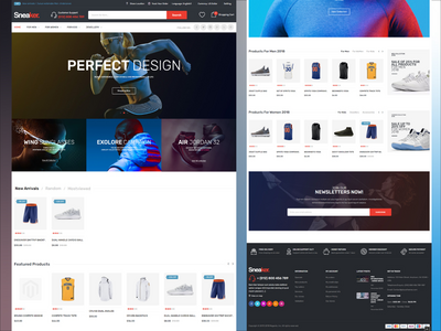运动鞋 - 电子商务网站模板(Sneaker - E-Commerce Websites Templates)