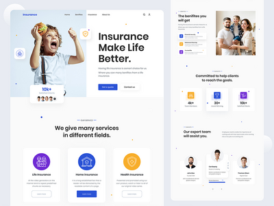 保险代理登陆页面(Insurance Agency landing page)