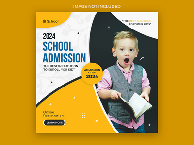 学校入学 Instagram 帖子模板(School Admission Instagram Post template)