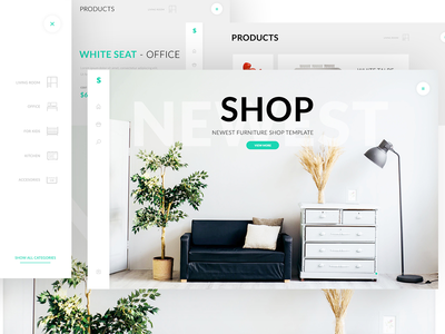 电子商务网站家具网站5页(E-commerce website furniture website 5 pages)