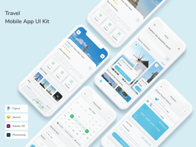 旅行移动应用程序 UI 套件(Travel Mobile App UI Kit)