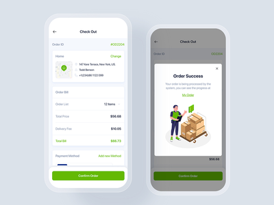 在线杂货和食谱移动 UI 概念(Online Grocery & Recipes mobile UI concept)