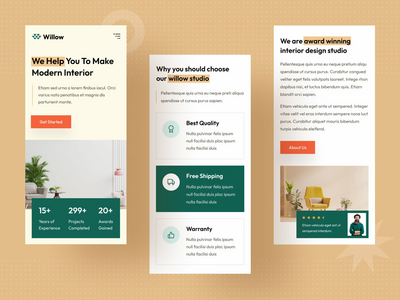 Willow - 室内设计 移动响应(Willow - Interior Design Mobile Responsive)