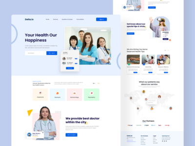 Delta.io - 医疗保健登陆页面(Delta.io - Health Care Landing page)