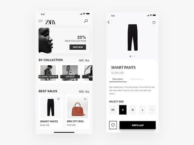 Zara App - 重新设计(Zara App - Redesign)