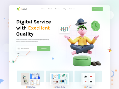 数字服务登陆页面(Digital Service Landing page)