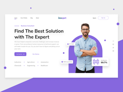 业务登陆页面英雄部分(Business Landing Page Hero Section)