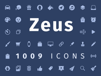 宙斯-1009 图标集(Zeus - 1009 Icons Set)