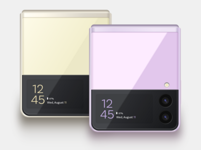 三星 Galaxy Z Flip 3 样机(Samsung Galaxy Z Flip 3 Mockup)