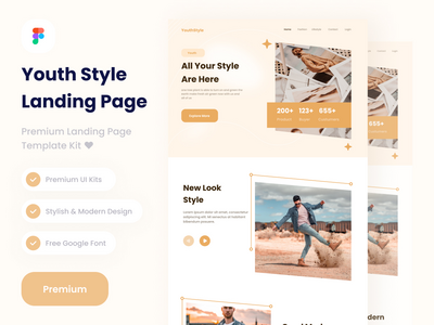 青年风格 T 恤概念登陆页面(Youth Style Tshirt Concept Landing Page)
