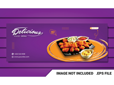 横幅食物菜单和餐厅 facebook(banner Food menu and restaurant facebook)