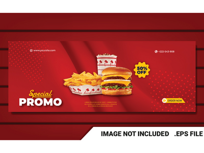 横幅食物菜单脸书封面(banner Food menu facebook cover)